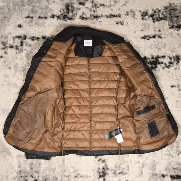 Armani Collezioni Black Mao Neck Down Quilted Jacket - Picture 4 of 12